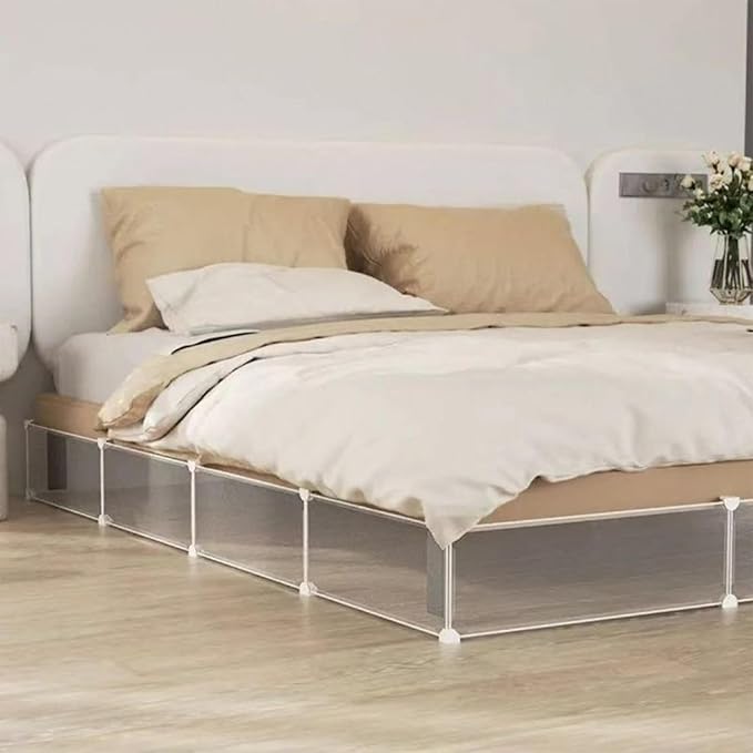Clear Adjustable Under Bed & Furniture Blocker – Toy Blocker for Cats, Dogs & Pets Under Sofa, Bed, Chair & Cabinet