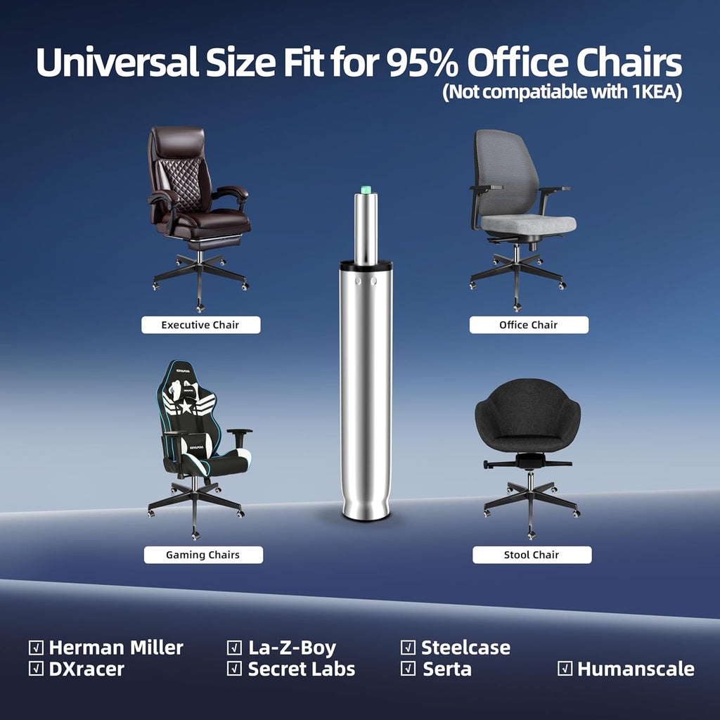 Universal Heavy Duty Office Chair Gas Lift Cylinder Replacement – 4.5" Stroke Class 4 Hydraulic Pneumatic Piston
