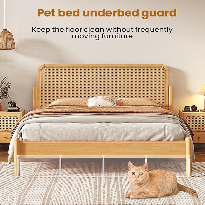 Clear Adjustable Under Bed & Furniture Blocker – Toy Blocker for Cats, Dogs & Pets Under Sofa, Bed, Chair & Cabinet